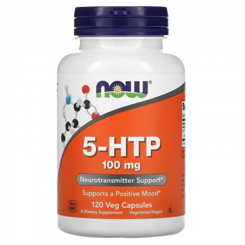 NOW Foods, 5-гидрокситриптофан, 100 мг, 120 вегетарианских капсул NOW Foods, 5-гидрокситриптофан, 100 мг, 120 вегетарианских капсул